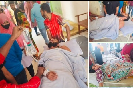 গাজীপুরের শ্রীপুর ভূমিকম্প আতঙ্কে  হুড়োহুড়ি করে কারখানা থেকে বের হওয়ার চেষ্টা। আহত শতাধিক।